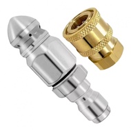 Drain Jetting Nozzle Sewer Cleaner 5000PSI Stainless Steel 38 Inch Quick Connect