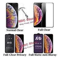 MDC Full Clear Normal Clear Full Privacy Anti Blue Ray Matte Phone Tempered Glass suitable for iPhone X XS XS Max XR 11 11pro 11pro max 12 12pro 12 pro max
