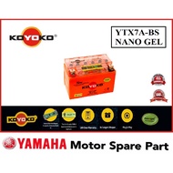 KOYOKO YTX7A-BS NANO-GEL 0 BATERI MOTOSIKAL G2 BATTERY YTX7A BS FOR SYM JET 125, VF3I 185, DEMAK EVO
