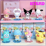 HTKMD Cute Sanrio Mysterious Box Little Twin Stars Melody Backpack Kids Series Surprise Box Pochacco Cartoon PVC Desktop Decoration HSEHW