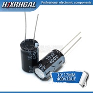 20PCS Higt quality 400V10UF 10*17mm 10UF 400V 10*17 Electrolytic capacitor HJXRHGAL
