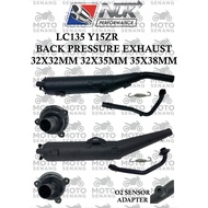🔥NLK PERFORMANCE🔥 Y15ZR LC135 RACING EXHAUST BACK PRESSURE 32X32MM 32X35MM 35X38MM FOC EXHAUST COVER