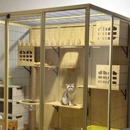 Panoramic Cat Villa Cat Cabinet Household Cat Cage Large Indoor Cat House Cat Villa Luxury Glass Cat