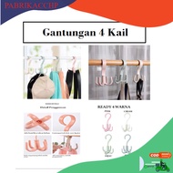 GANTUNGAN 4-Hook Multipurpose Clothes Hanger 360 Degree Rotation Wardrobe Hanger - Clothes Hanger - 