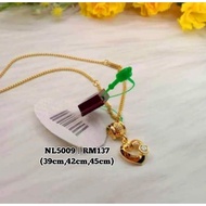 [NL5009] Zhulian Gold Plated Necklace Zhulian Rantai Leher set Loket Zhulian Original Rantai Leher s