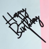 生日蛋糕插牌 Happy Birthday 黑色