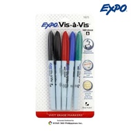 Expo vis-a-vis Wet Erase Whiteboard Marker - Fine Tip (Basic Asstd 5s)