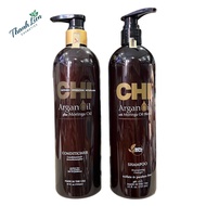 CHI Argan Plus Moringa Oil moisturizing and rejuvenating shampoo 739mlx2.TL TL