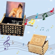 1pc Elegant Afghan Hound Vintage Wooden Hand-Cranked Music Box, Holiday Gift for Family and Friends,