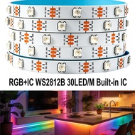 LED Strip Lights, WS2812B IC + RGB 5050, 3.28-16.4 FT, 30 Leds/m, Flexible Full-Color IP30 5vDC Powe