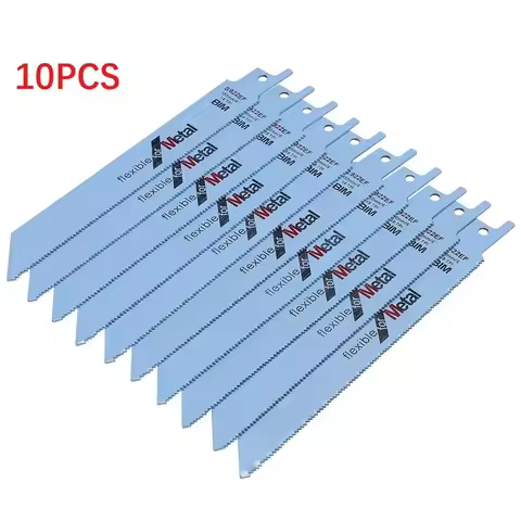 10Pcs 150mm Metal Reciprocating Saw Blades BIM Jig saber Saw Blades Metal Cutting Tools sawzall blad