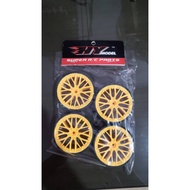 RC 1/10 QD Toys Car Sport Rim with Touring Tyre Set (yellow)