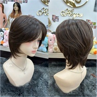 วิกผมแท้รุ่น soft skinทอทั้งศีรษะแสกได้ทั้งหัว ทรงLayer Mullet