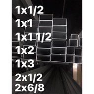 1x1 / 1x1/2 / 1x2 / 3x1 /1x1 1/2 Aluminium Rectangular Hollow Bar 2ft-6ft NA / P.Coating Black 长方通 D