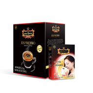 Combo 1 Hộp Cà Phê Đen Hòa Tan Espresso KING COFFEE - Hộp 100 gói x 2.5g + Tặng 1 Hộp Cà Phê Hòa Tan