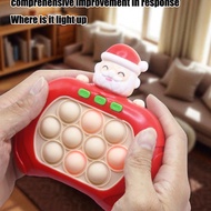 Christmas Santa Quick Push Game Console For Kids - 999 Levels, 4 Modes, Handheld Pop Bubble Fidget T