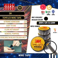 3M Temflex Vinyl PVC Electrical Tape Waterproof Wire Tape [18mm x 5m] (10 pcs/roll) 3m Tape