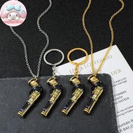 YANGWEN Arcane Jinx Metal Keychain League Of Legends Model Keyring Collectible Metal Keychain .