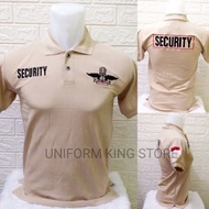 SECURITY LOGO WINGS CREAM FULL EMBROIDERY T-SHIRT - SECURITY LOGO WINGS SHORT SLEEVE CREAM EMBROIDER