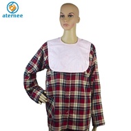 [Aternee] Bedridden Patients Washable Reusable Adults Bib Mealtime Clothing  Apron  Bamboo Fiber Clo