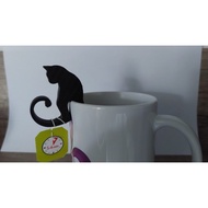 GANTUNGAN Cat-Tea bag holder Aesthetic/ Cute Cat Character Tea bag Hanger Unique, cool, contemporary