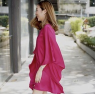 SLAY. - Monaco Dress - Fuchsia เดรสทรงค้าวคาว