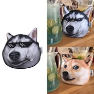 ❤Go❤New❤ Husky Funny 3D Coin Purse Cute Dog Shiba Inu Storage Bag Children Students Boys Girls Fabri