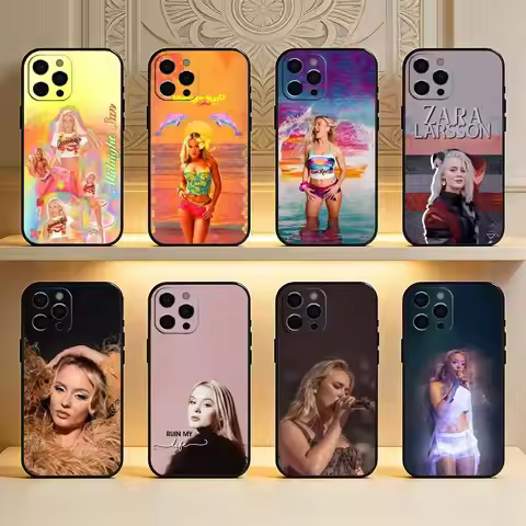 Midnight Sun Z-Zara L-Larsson Phone Case For iPhone17,16,15,14,13,12 Plus,Max Soft Silicone Black Co