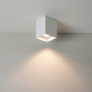 Square LED Downlight - 4 Inch Surface Mount No Hole Ceiling Fixture, Modern Flushmount Spot Light fo