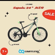 Sepeda gunung MTB 24 inch Limitless Besi 21 Speed Murah