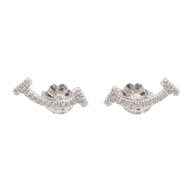 【二手】Tiffany T 字Smile迷你鑽石耳環 60150739 K18WG（白K金）女士 T 字Smile迷你鑽石耳環