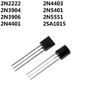 200PCS 2N2222 2N3904 2N3906 2N4401 2N4403 2N5401 2N5551 2SA1015  triode transistor TO-92 DIP in stoc