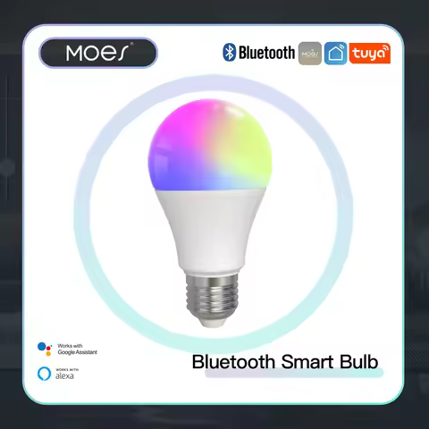 MOES Smart Bluetooth Led Bulb Dimmable Light lamp 9W E27 TUYA Bulbs Party Light Color Adjustable Dim