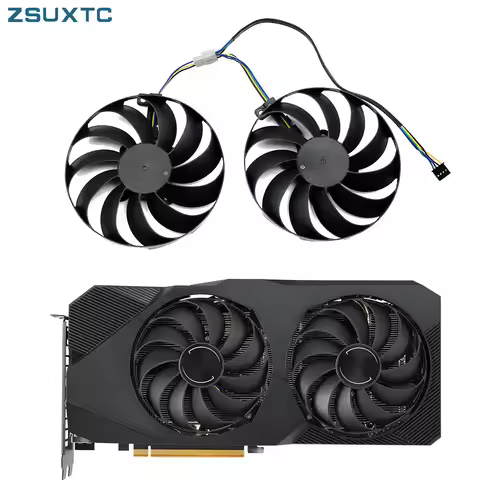95MM T129215SU Graphics Card Cooler Fan for ASUS Radeon RX 5600 5700 XT DUAL EVO RX 5700 EVO OC edit