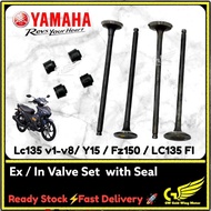 ( COMBO 2IN1 ) YAMAHA LC135 Y15 FZ150 FZ ENGINE VALVE INTAKE VALVE EXHAUST VALVE WITH VALVE SEAL API