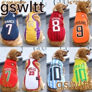 GSWLTT Dog Vest, Medium 4XL/5XL/6XL Dog Sport Jersey, Spring Breathable Large Stripe Basketball Clothing Apparel