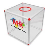 Lucky Draw Box Transparent Acrylic Suggestion Box Donation Box Lottery Drawing Ball Mystery Prize [A