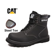 Caterpillar Men Steel Toe Plain Soft-Toe Work Shoes Couple Cowhide Classic Martin Boots for Men Women Size 35-46