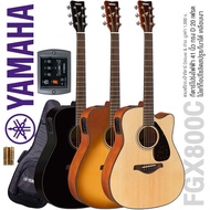 Yamaha FGX800C 41 Inch Electric Acoustic Guitar ** Solid Spruce Top Built-In Tuner + Free Deluxe Bag