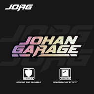 Sticker Johan Garage Vortex