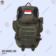 Tas Ransel Hiu Army / Tas Punggung Hiu / Ransel Backpack Hiu / Tas Gunung Tactical Hijau Army