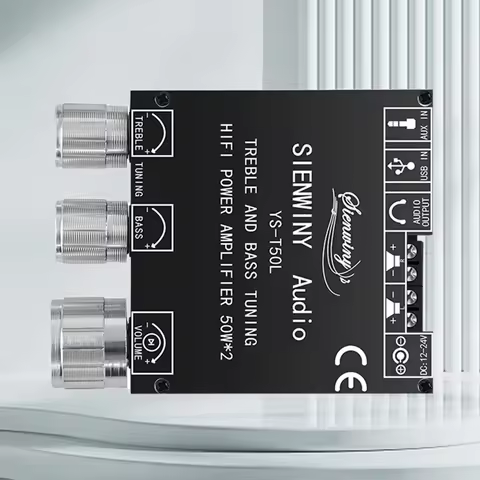 YS-T50L Stereo Audio Amplifier APP Control Bluetooth-Compatible 5.1 Bluetooth-Compatible Amp 50W*2 H