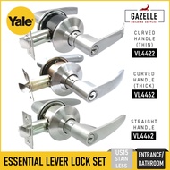 Yale Door Lever Lockset Lock Set Knob Reversible Stainless Entrance Privacy Bathroom VL4447 4467