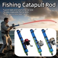 TU3Y Compact Fishing Catapult Rod Extendable Portable Catapult Lure Tools Professional Sturdy Catapu