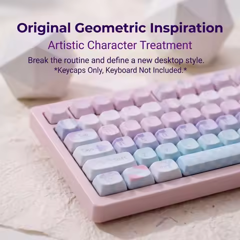 New PBT Keycaps 120Key, MOA Height PBT Keycaps Cute Durable Key Cap Set for MX Switch Mechanical Key