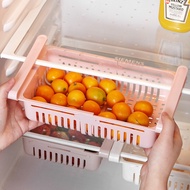 S/💖Refrigerator Storage Box Drawer-Type Retractable Multi-Function Crisper Household Storage Box Eggs Grains Vegetables