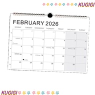 KUGIGI 2026 Calendar, Jan. 2026 - Jun. 2027 Thick Paper Wall Calendar,  with Hook Holidays Marked Da