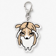 Tangled Corgi keychain