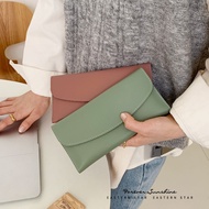 Dopamine Color Matching Genuine Leather Texture Simple Ladies Wallet Fashion Function Wallet Long Cl