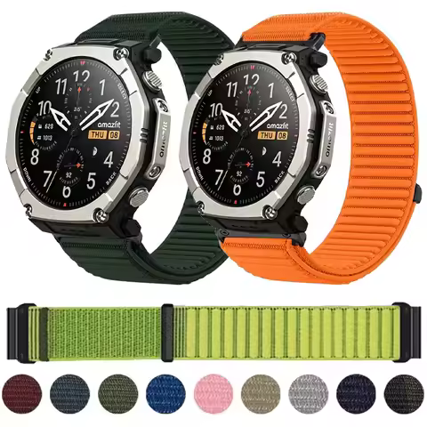 20/22/26mm Quick-release Nylon Strap For Amazfit T-Rex Ultra 2 51mm Correa Wristband Garmin Fenix 8/